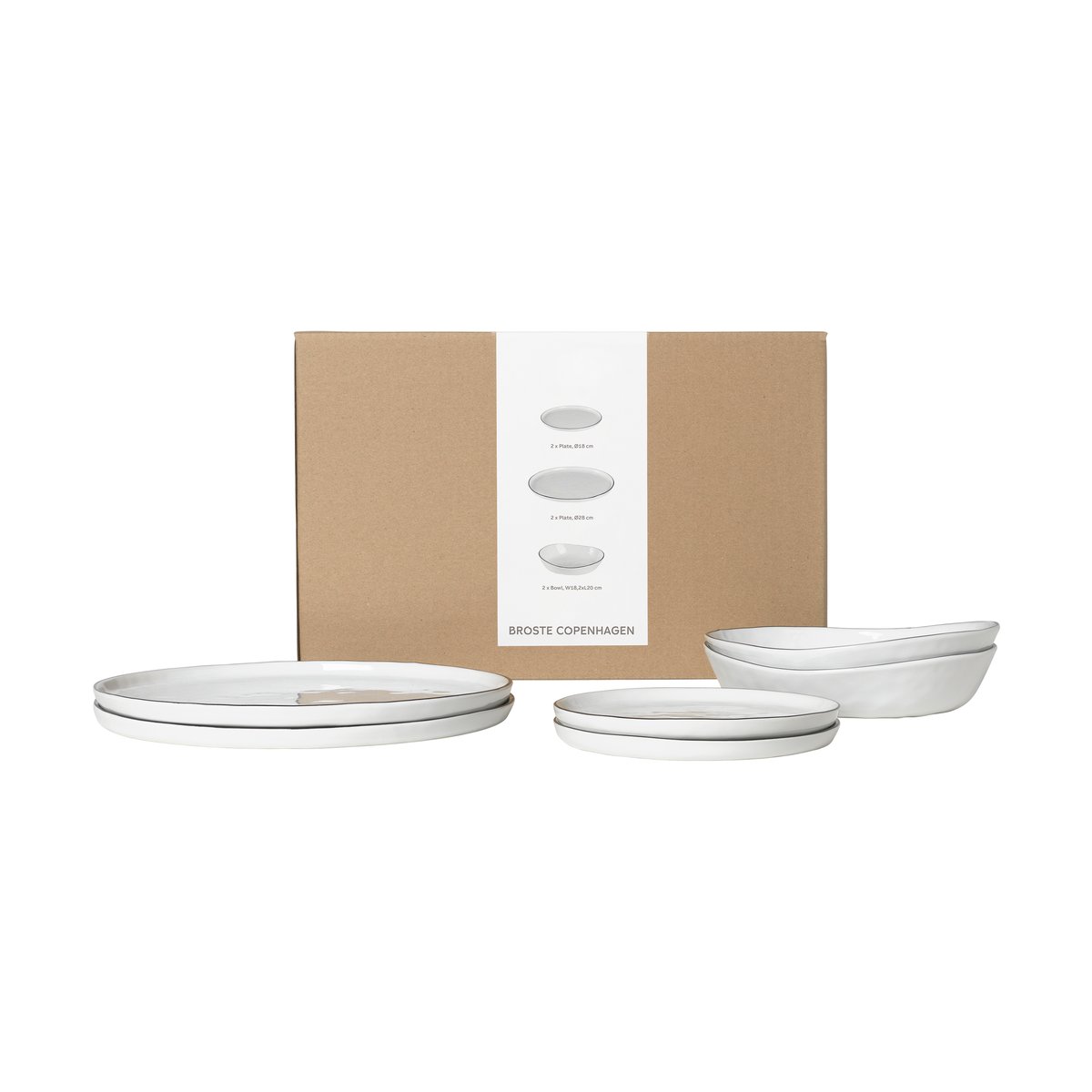 Broste Copenhagen Nordic Salt Dinnerset für Zwei 6 Teile