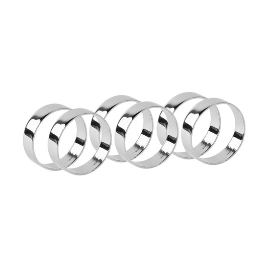 Broste Copenhagen Ring Serviettenring 6er Pack Silver Finish