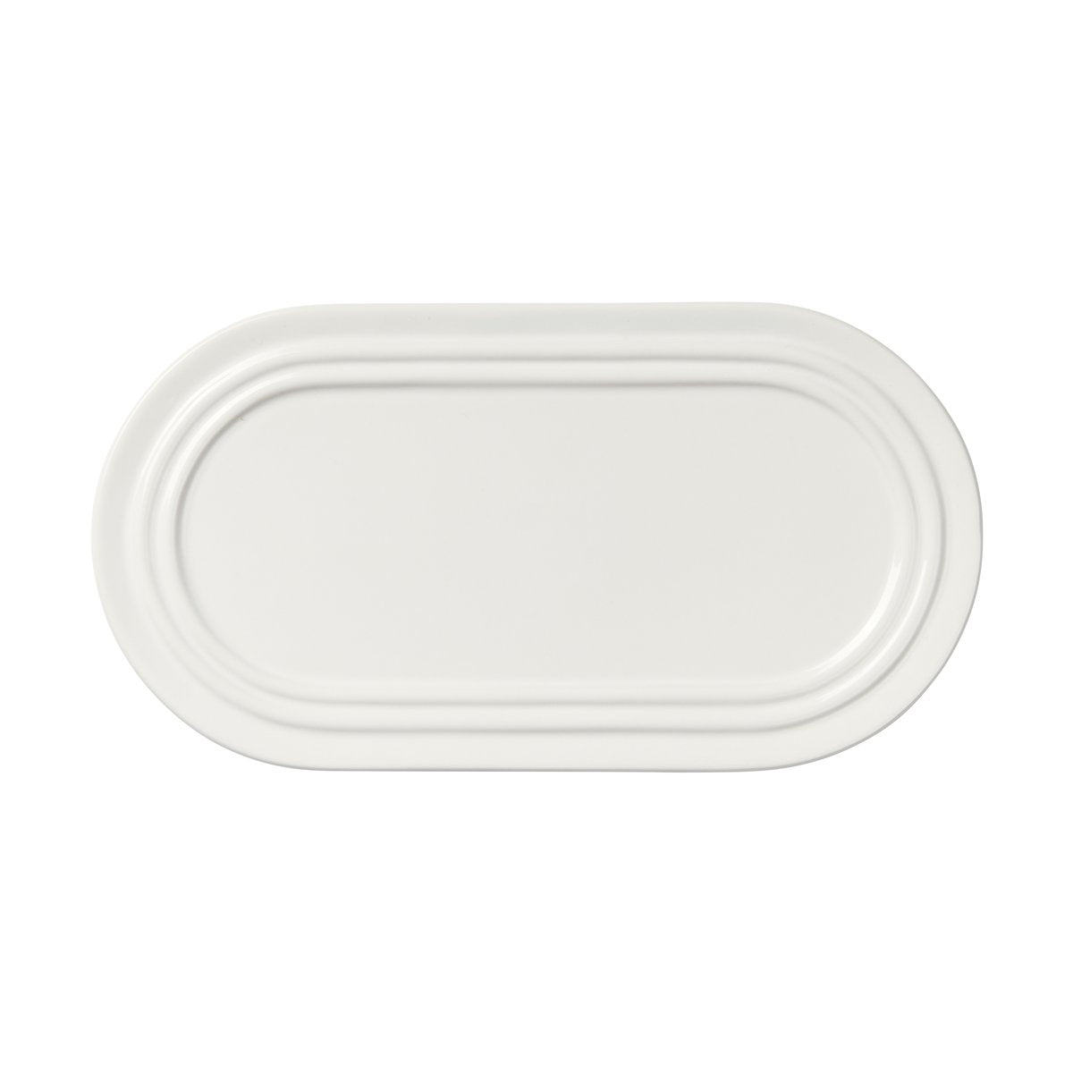 Broste Copenhagen Stevns Teller oval 27,5 cm Chalk White