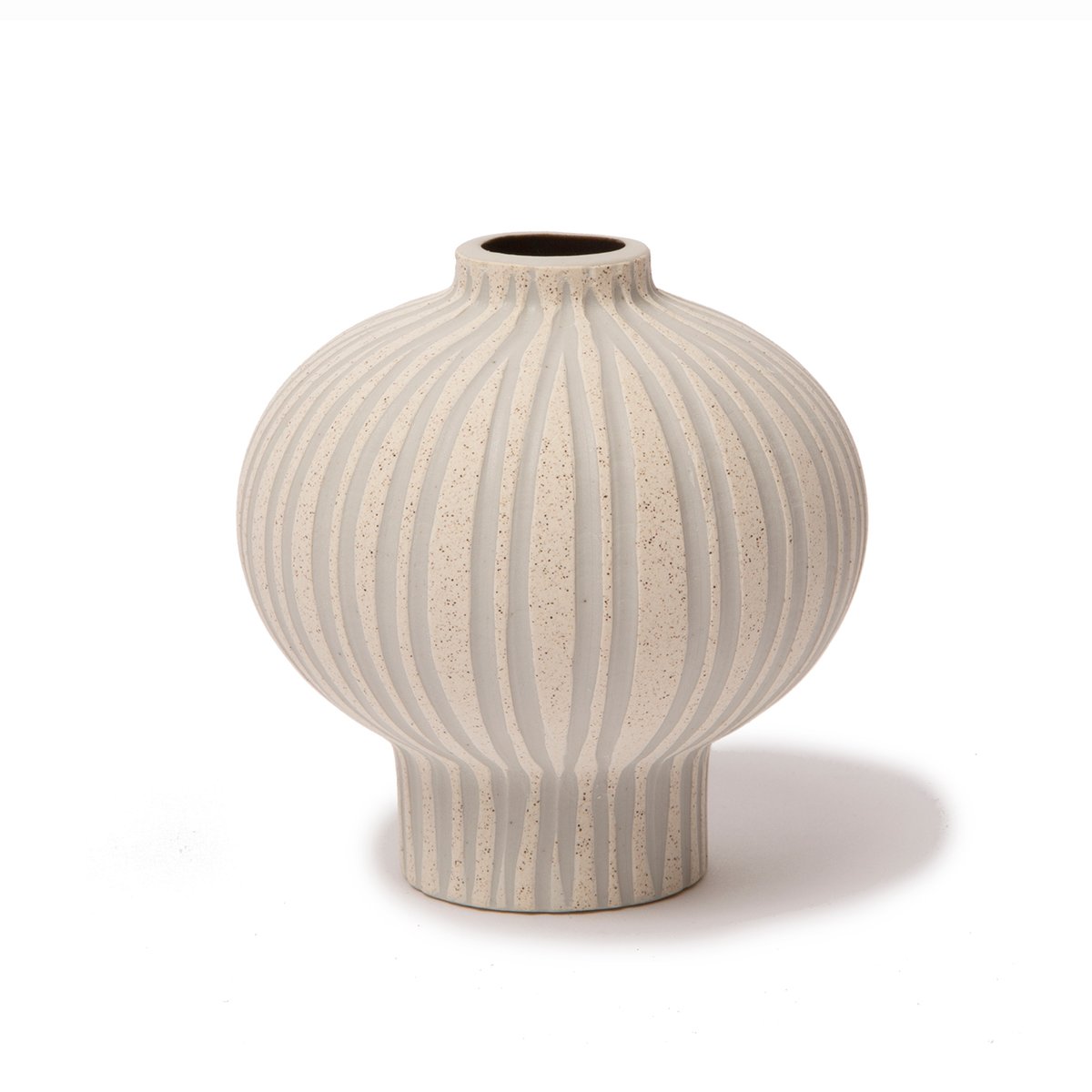 Lindform Cecilia Vase Sand white stone stripe