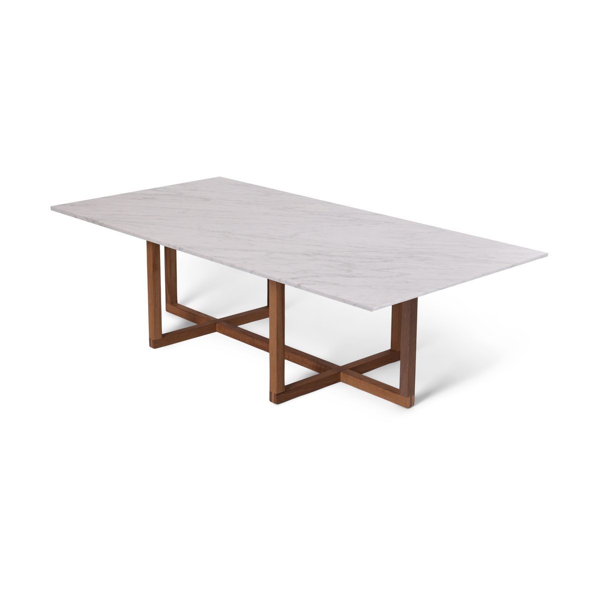 OX Denmarq Ninety Couchtisch 60x120 cm, Untergestell smoked oak Weißer Marmor