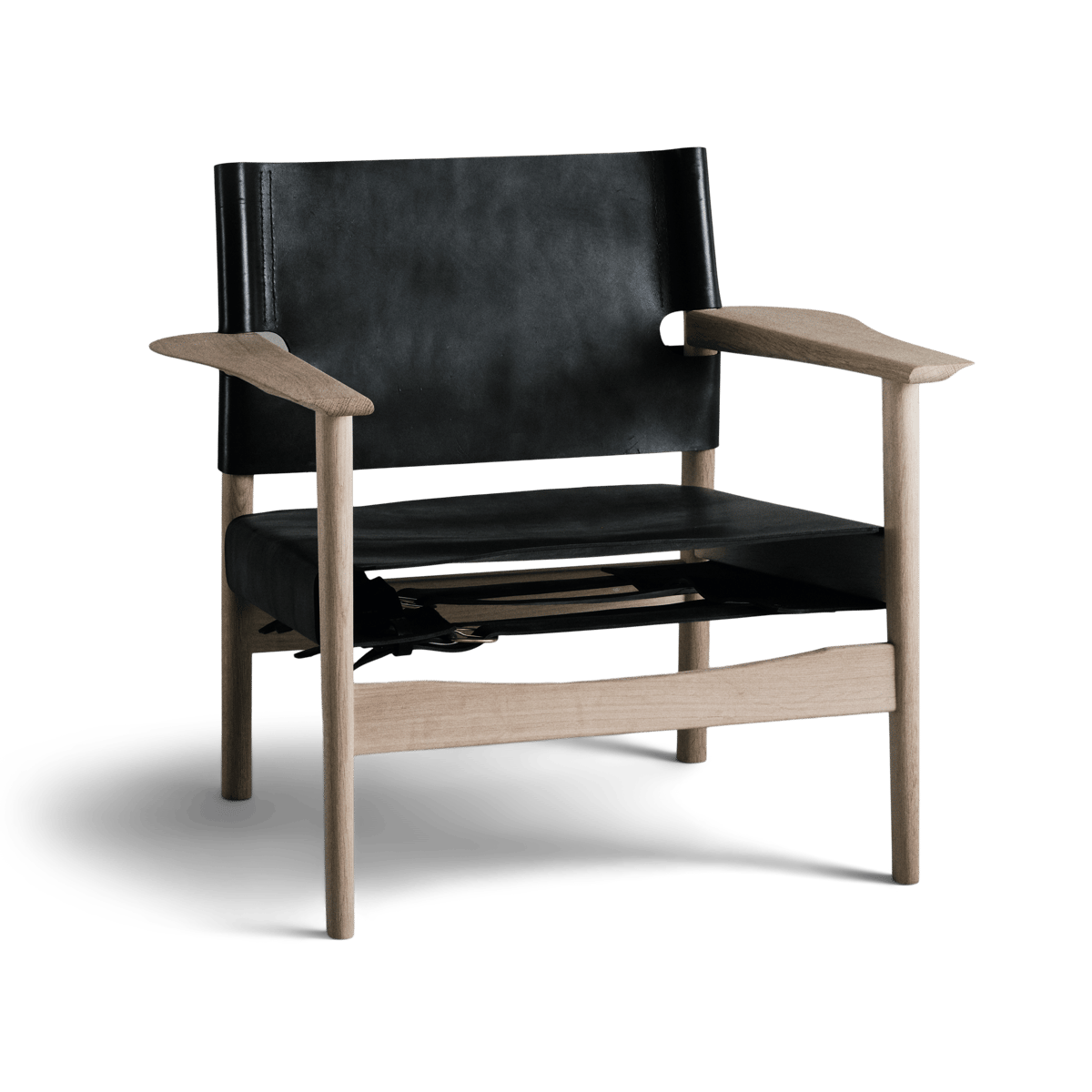 OX Denmarq Autumn Chair Sessel, seifenbehandeltes Eichengestell Schwarz