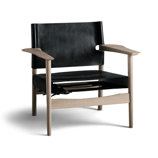 OX Denmarq Autumn Chair Sessel, seifenbehandeltes Eichengestell Schwarz