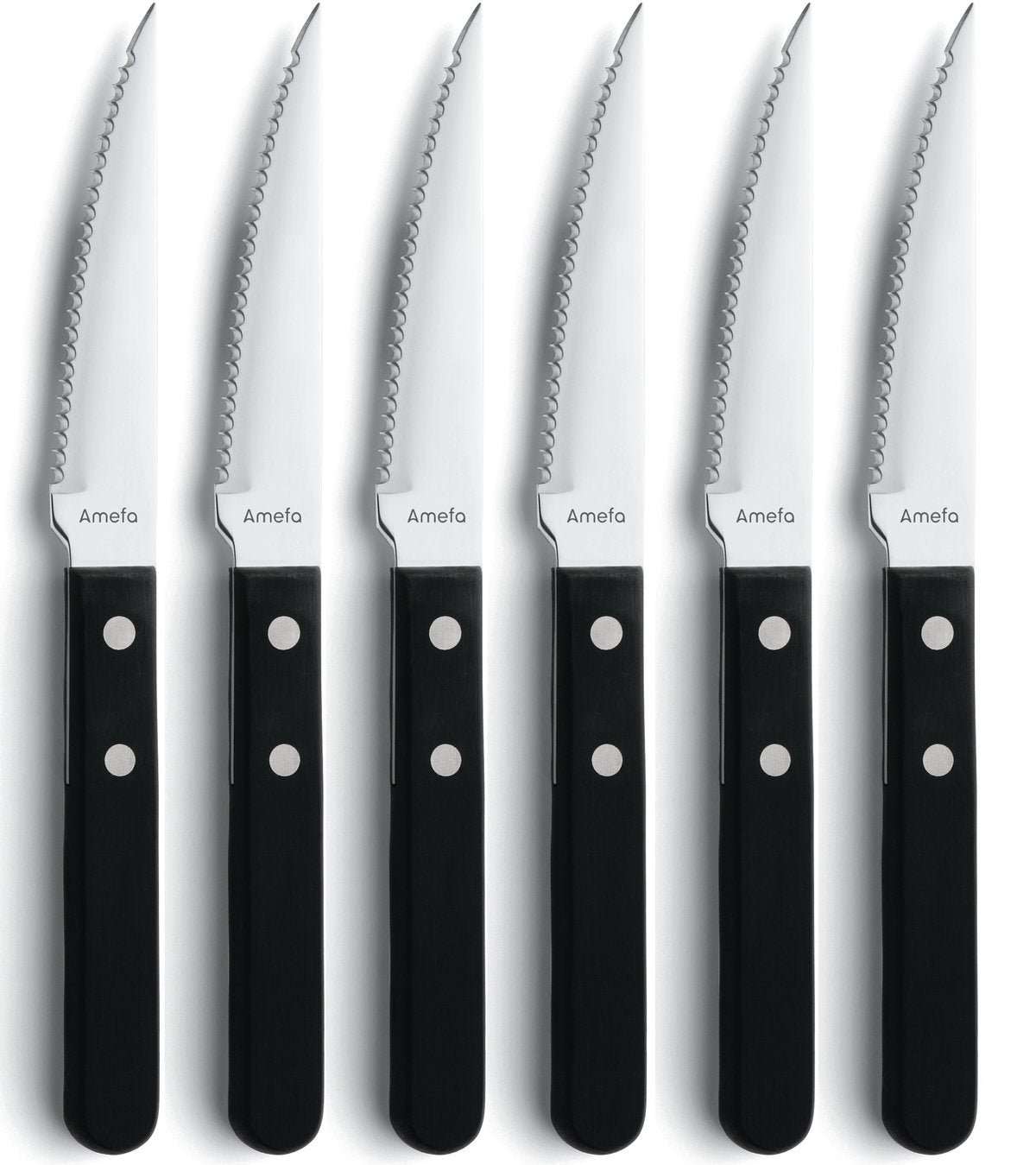 Amefa Pizza Noir grillkniv 6-pack Svart