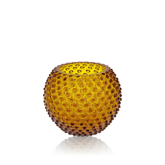 Anna Von Lipa Hobnail Globe vas 18 cm Amber