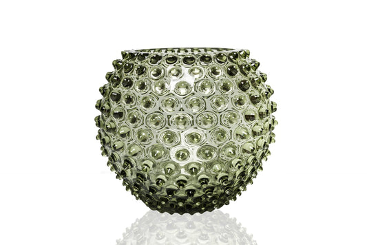 Anna Von Lipa Hobnail Globe vas 18 cm Olivegreen