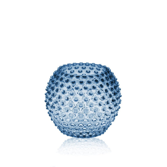 Anna Von Lipa Hobnail Globe vas 18 cm Blue smoke