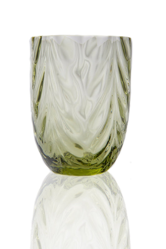 Anna Von Lipa Wave dricksglas 25 cl Olivegreen