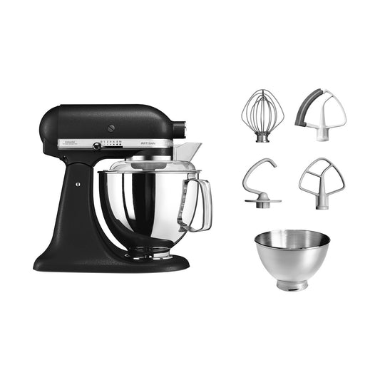 KitchenAid Artisan 5KSM175 köksmaskin med extra tillbehör 4,8 L Cast iron black