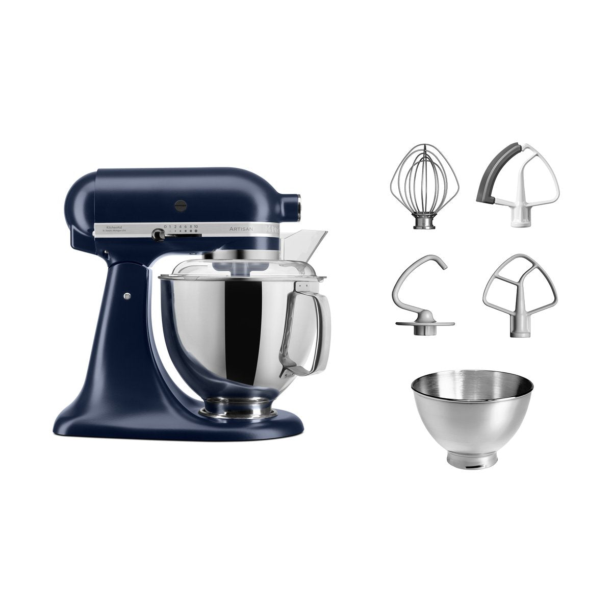 KitchenAid Artisan 5KSM175 köksmaskin med extra tillbehör 4,8 L Ink blue