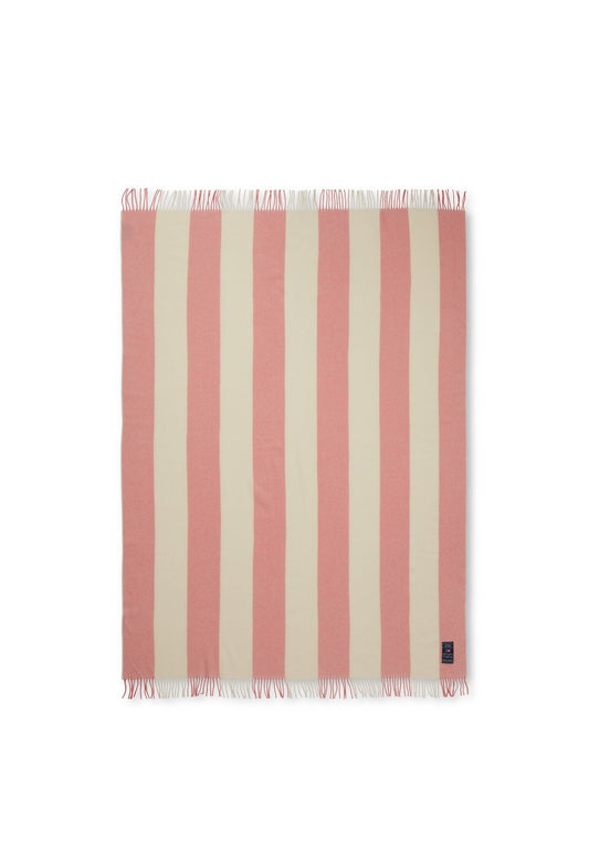 Lexington Block Striped pläd Återvunnen ull Rosa