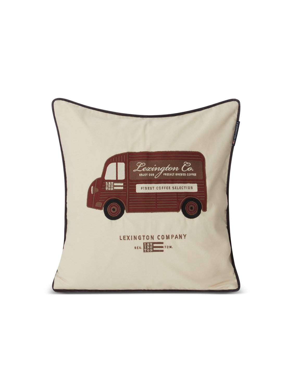 Lexington Coffee Truck kuddfodral 50x50 cm bomullstwill Beige-brun