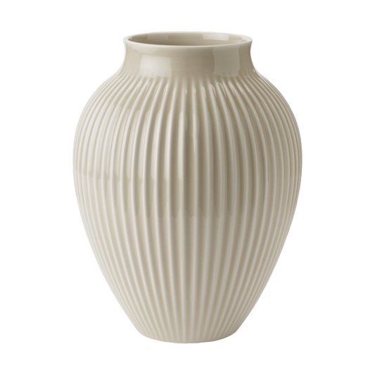 Knabstrup Keramik Knabstrup Vase geriffelt 27cm Ripple sand