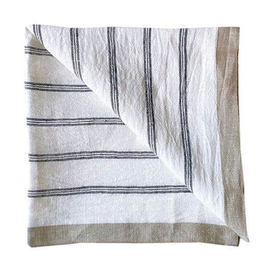 Tell Me More Maya Leinenserviette 50x50 cm Navy Stripe