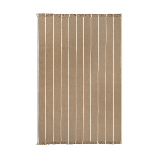 ferm LIVING Calm kelim Teppich Dark Sand, Off-white, 200x300 cm