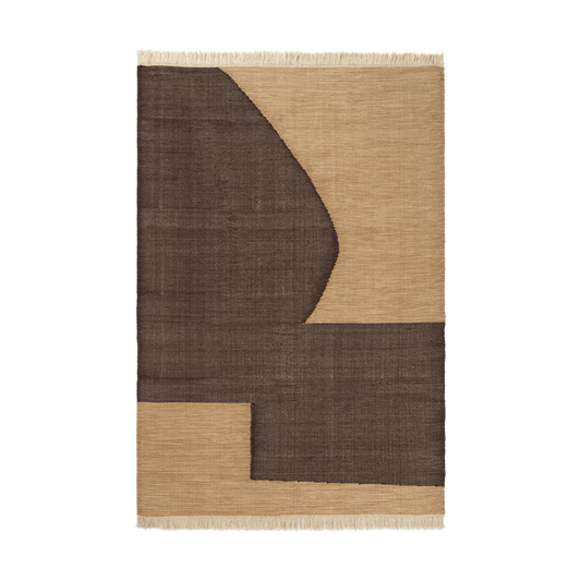 ferm LIVING Forene Teppich Tan-Chocolate, 140x200 cm