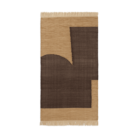 ferm LIVING Forene Teppich Tan-Chocolate, 80x140 cm