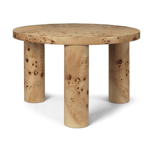 ferm LIVING Post Couchtisch small Ø 65 cm Burl veneer