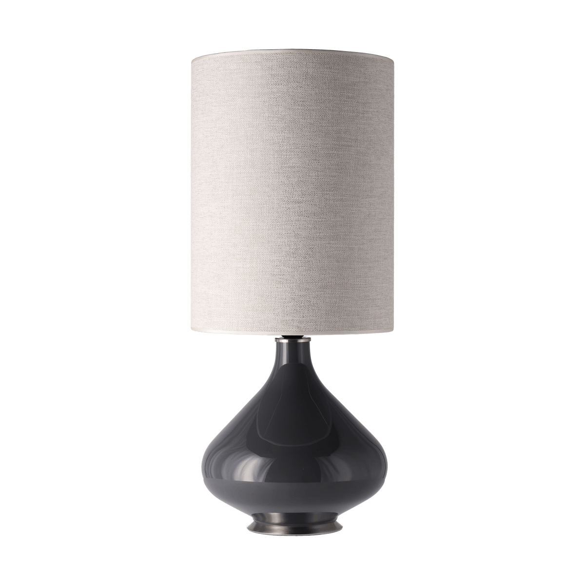 Flavia Lamps Flavia bordslampa grå lampfot London Beige L