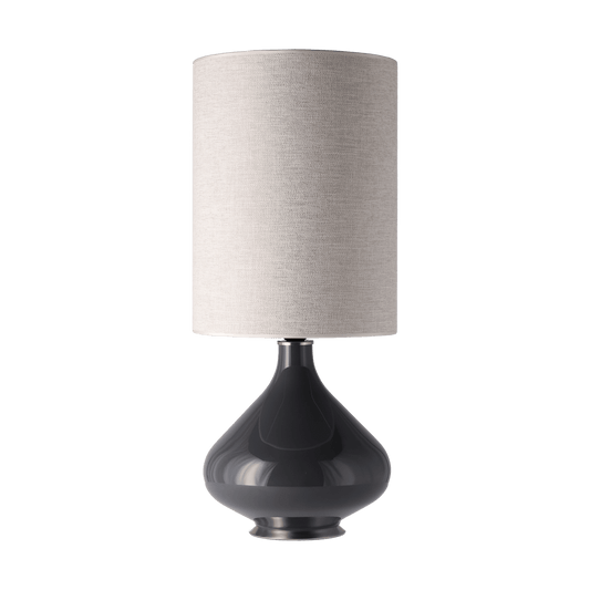 Flavia Lamps Flavia bordslampa grå lampfot London Beige L