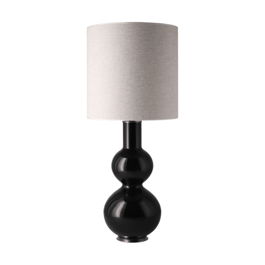 Flavia Lamps Augusta bordslampa svart lampfot London Beige M