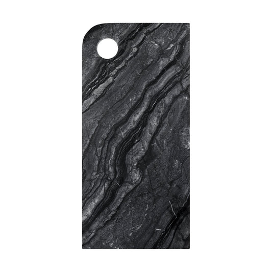 Mette Ditmer Marble Serviertablett Groß 18x38 cm Black-Grey