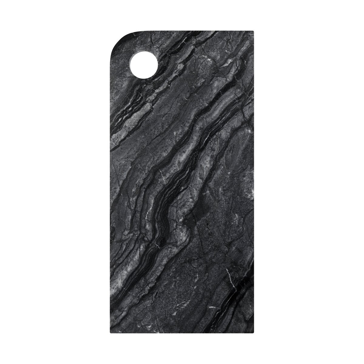 Mette Ditmer Marble serveringsbricka large 18x38 cm Black-grey