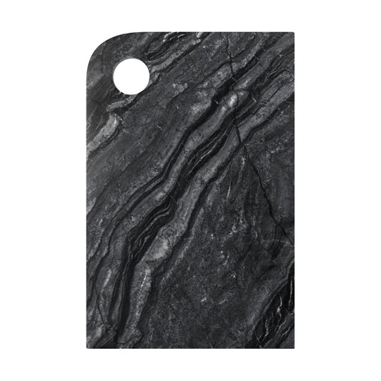 Mette Ditmer Marble Serviertablett mittel 20x30 cm Black-Grey