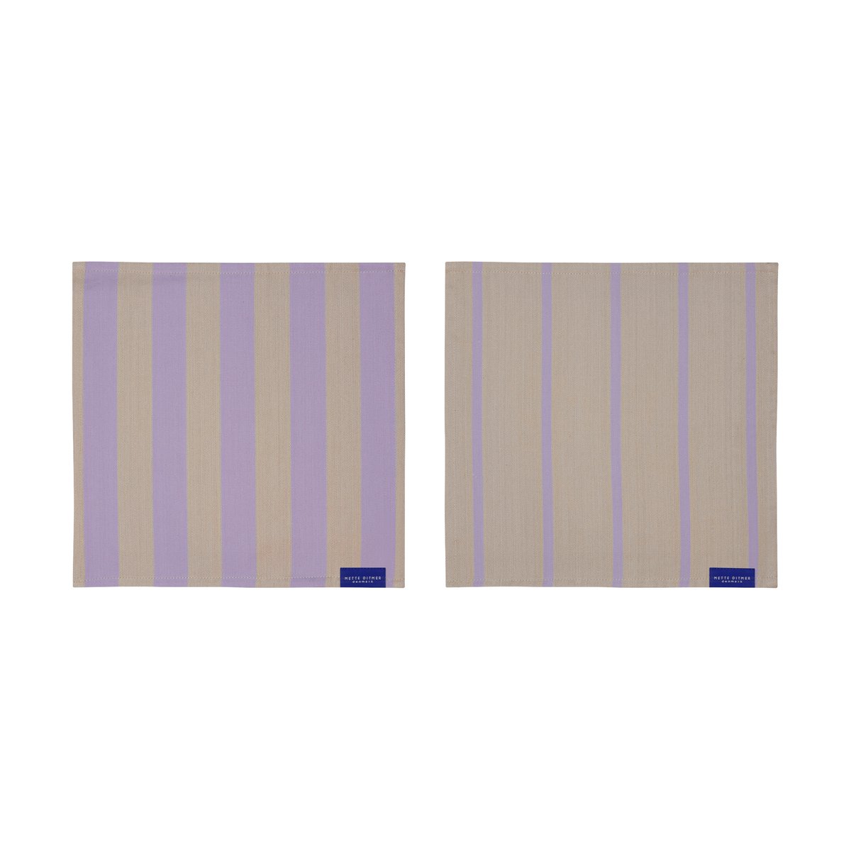 Mette Ditmer Stripes disktrasa 33x33 cm 2-pack Sand