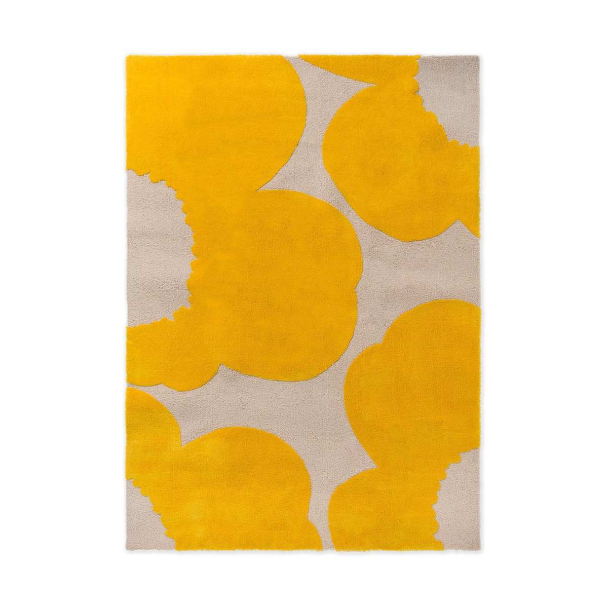 Marimekko Iso Unikko ullmatta Yellow, 140x200 cm