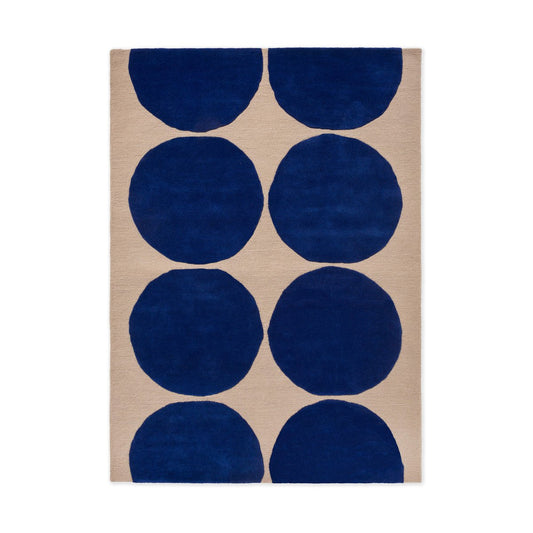 Marimekko Isot Kivet Wollteppich Blue, 140x200 cm