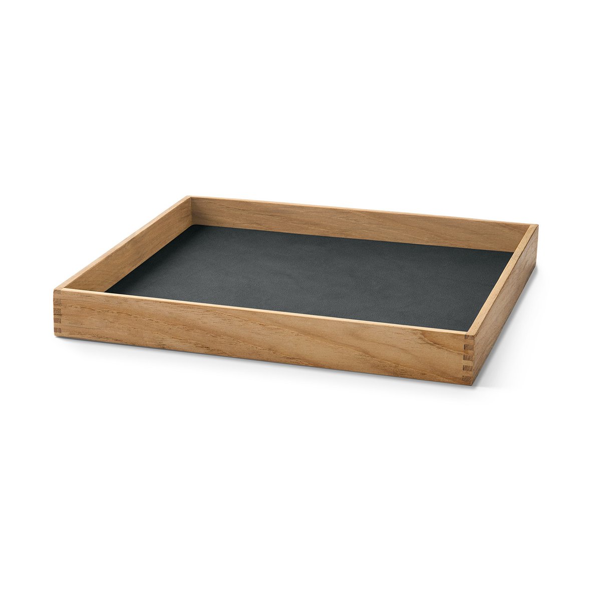 LIND DNA Even Teak-Tablett Square S Nupo anthracite