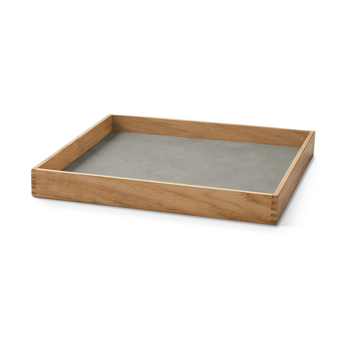 LIND DNA Even Teak-Tablett Square S Nupo light grey