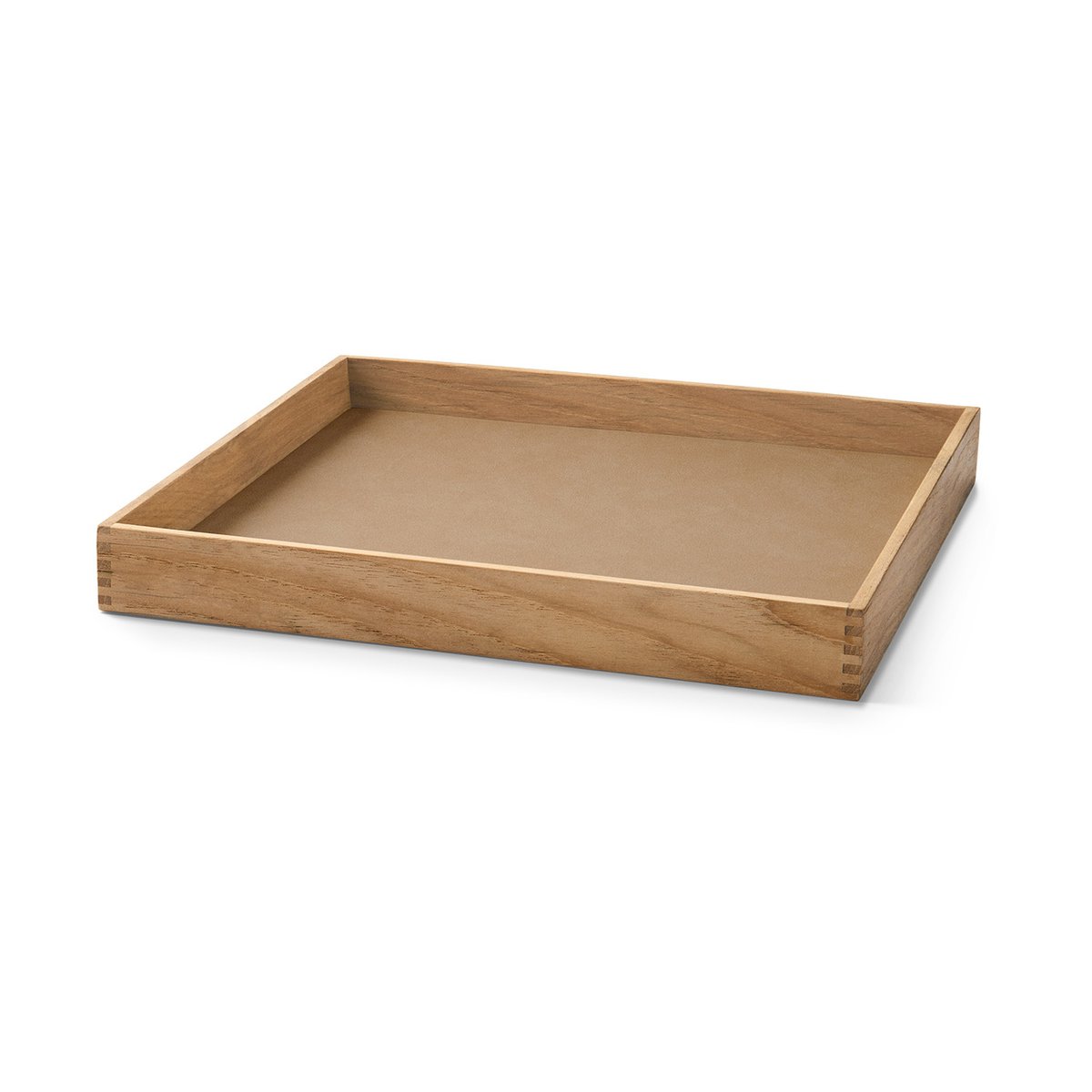 LIND DNA Even Teak-Tablett Square S Nupo nougat