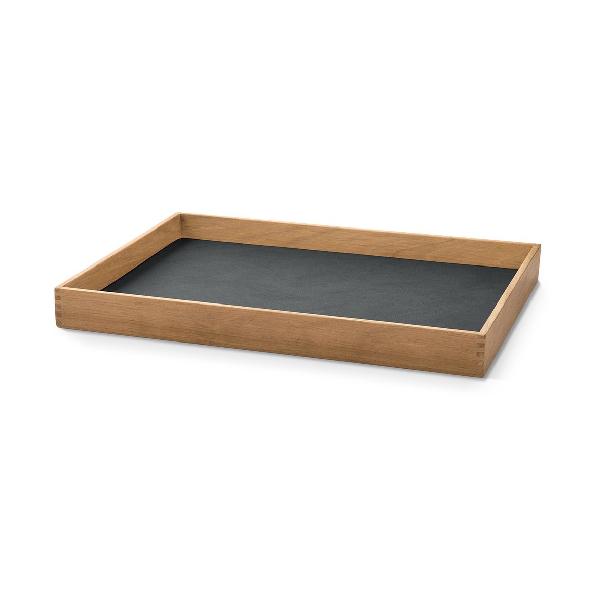 LIND DNA Even Teak-Tablett square M Nupo anthracite