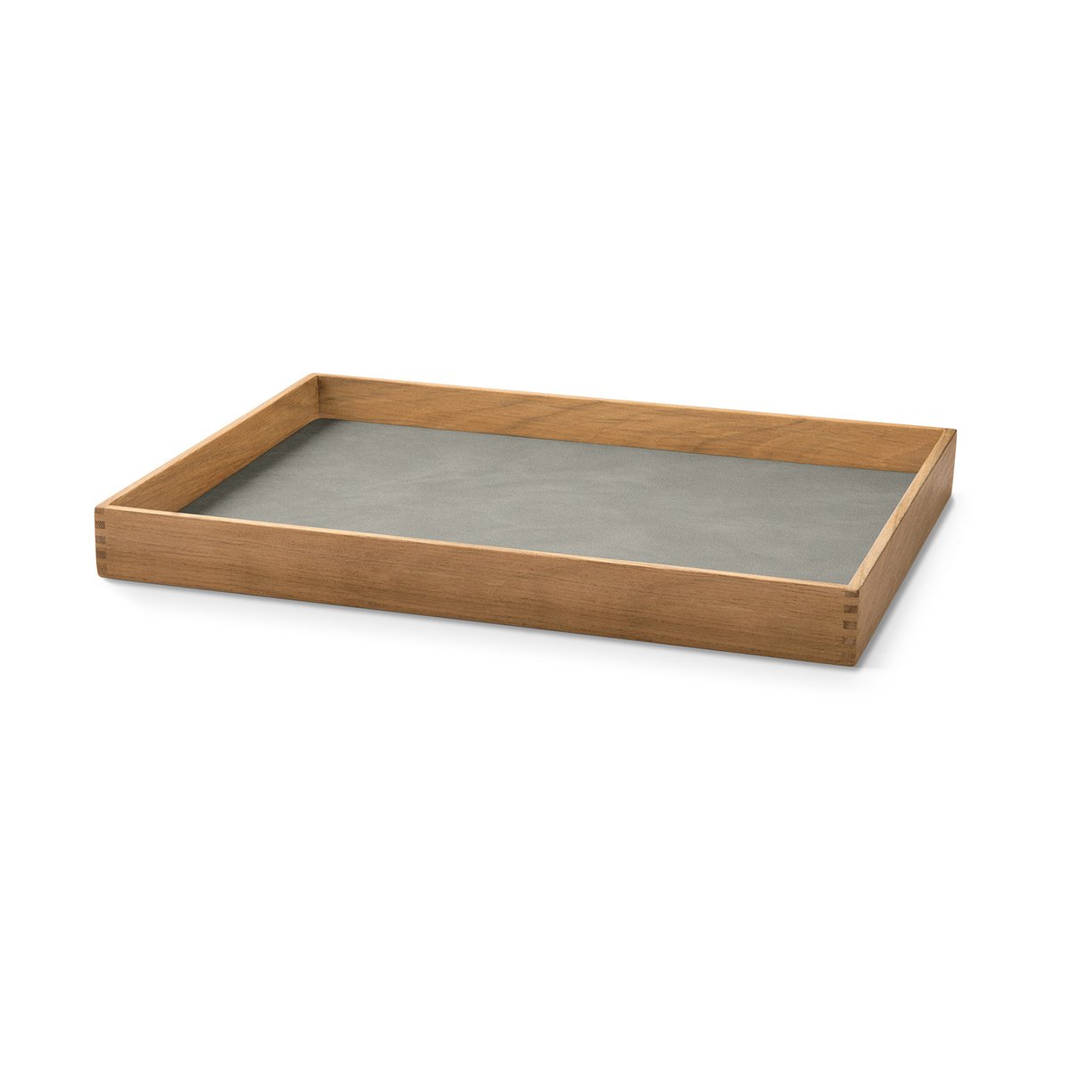 LIND DNA Even Teak-Tablett square M Nupo light grey