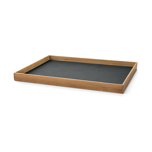 LIND DNA Even Teak-Tablett square L Nupo anthracite