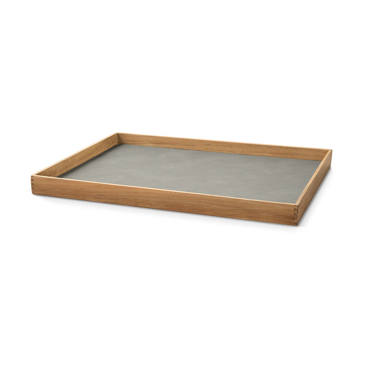 LIND DNA Even Teak-Tablett square L Nupo light grey