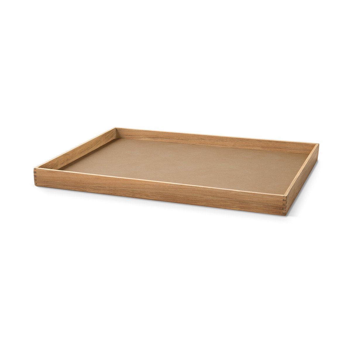 LIND DNA Even Teak-Tablett square L Nupo nougat