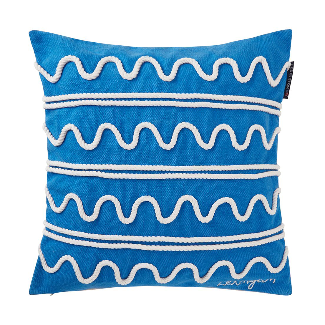 Lexington Rope Wave Cotton Canvas Kissenbezug 50x50 cm Blue