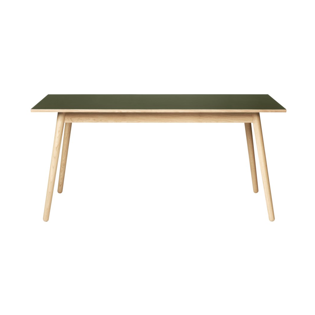 FDB Møbler C35B matbord 82x160 cm Olive green-oak nature lacquered