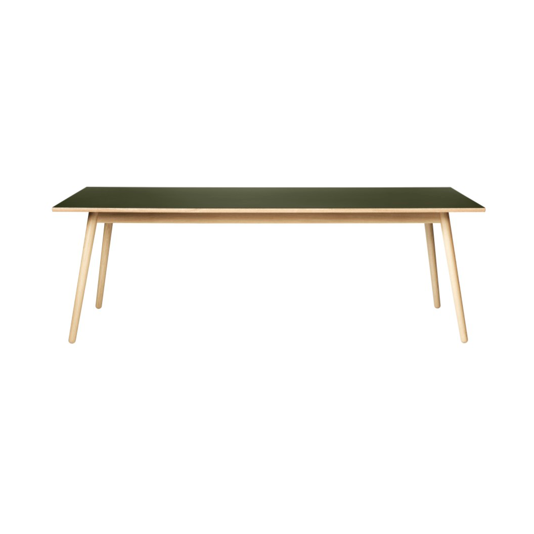 FDB Møbler C35C matbord 95x220 cm Olive green-oak nature lacquered