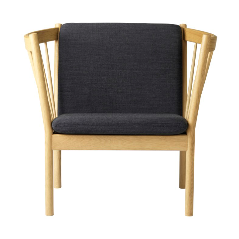 FDB Møbler J146 Armchair fåtölj Oak nature lacquered-dark grey