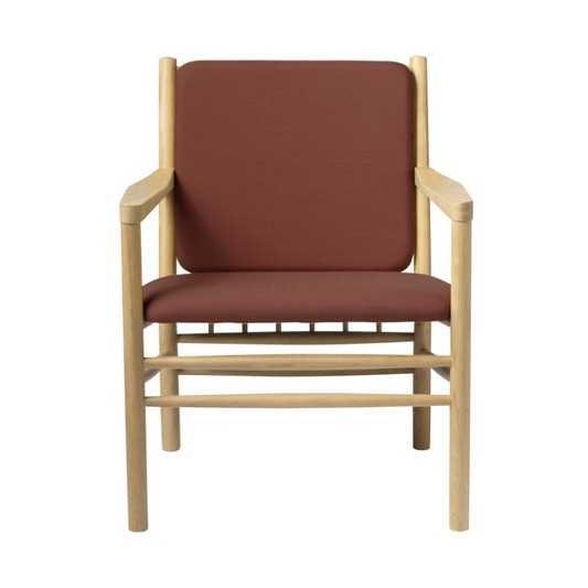 FDB Møbler J147 Armchair fåtölj Oak nature lacquered-burnt orange