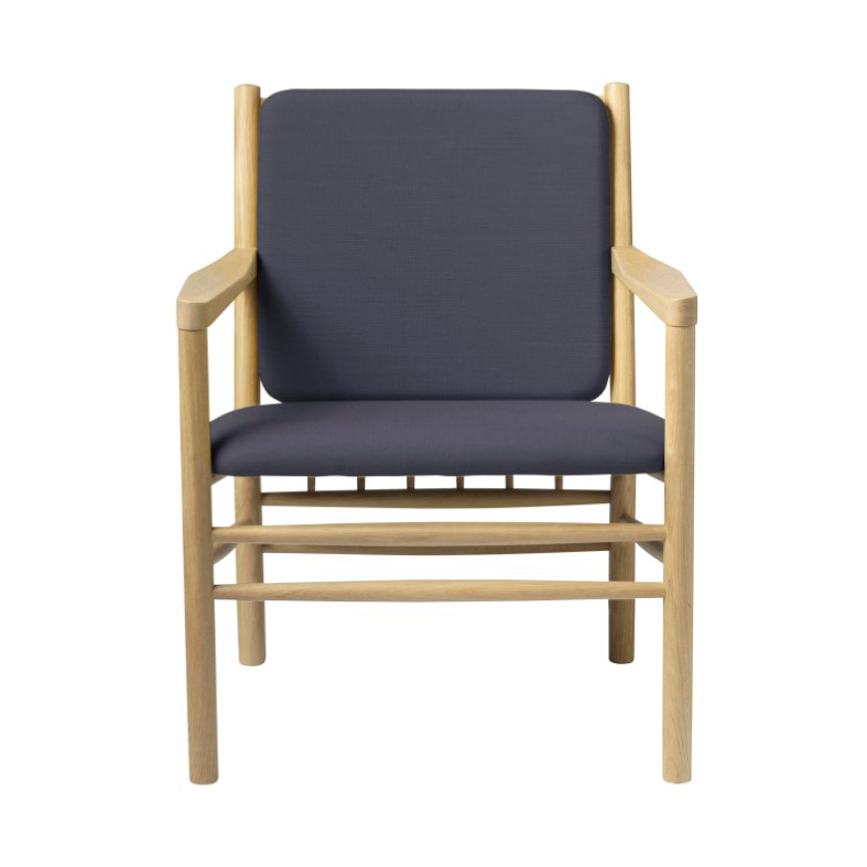 FDB Møbler J147 Armchair fåtölj Oak nature lacquered-dark blue