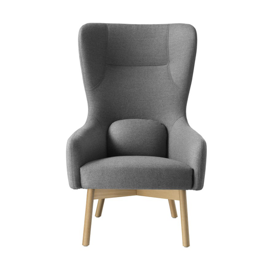 FDB Møbler L35 Gesja Wing Chair fåtölj Oak nature lacquered-dark grey