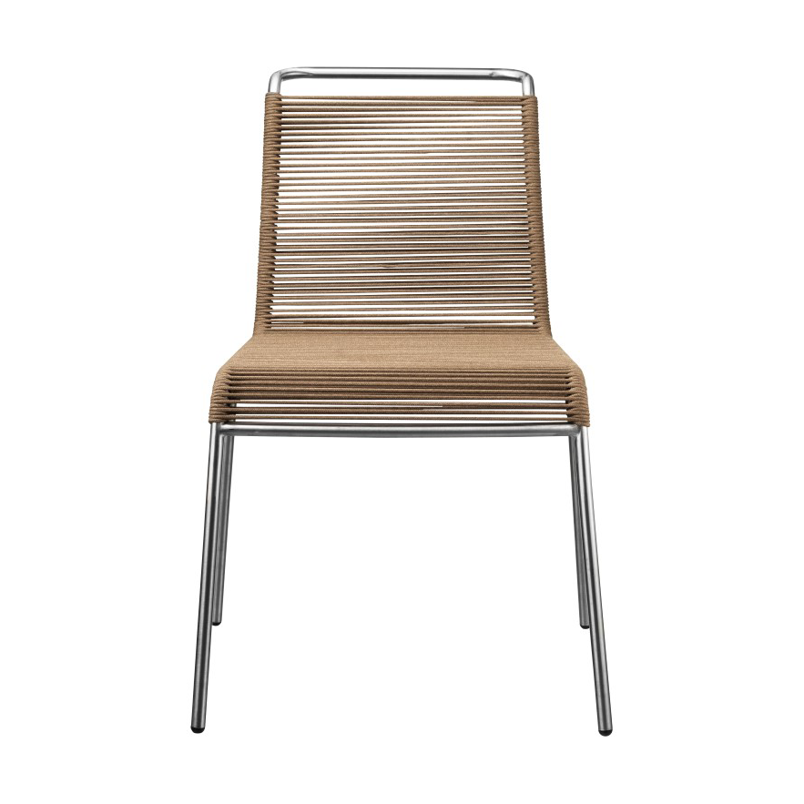 FDB Møbler M20 Teglgård Cord Chair stol Brown mixed-stainless steel