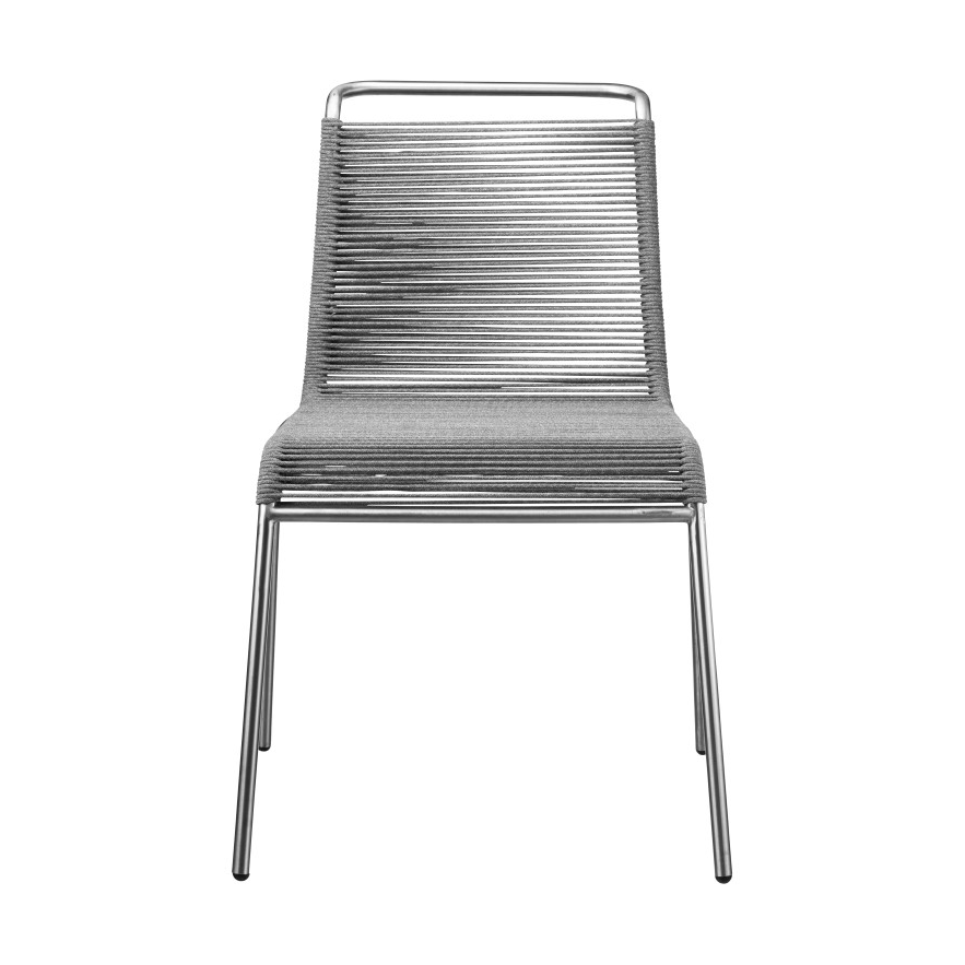 FDB Møbler M20 Teglgård Cord Chair stol Light grey mixed-stainless steel