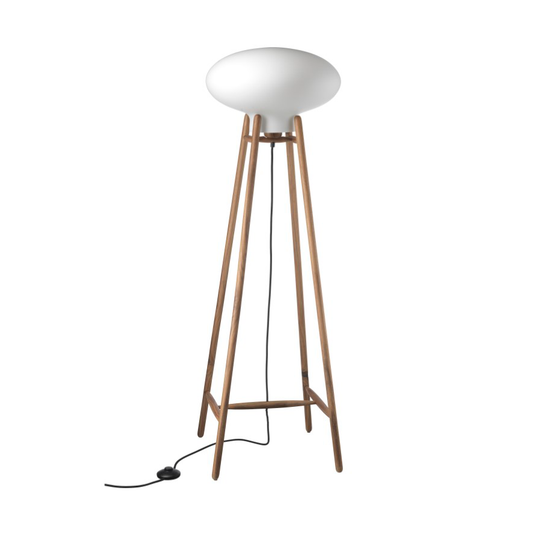 FDB Møbler U5 Hiti golvlampa Opal glass-walnut nature lacquered