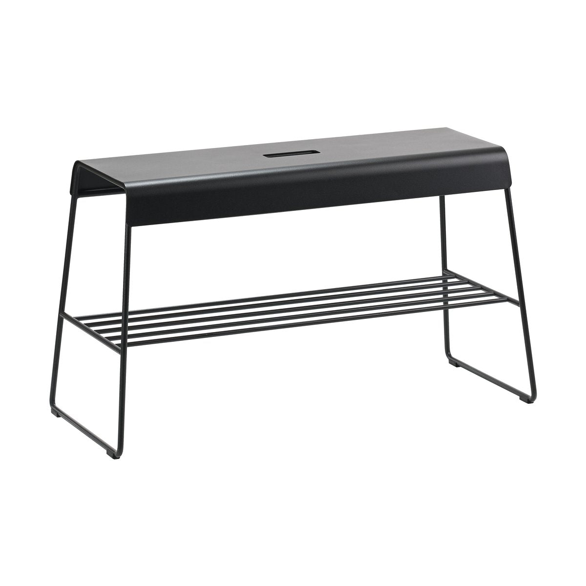 Zone Denmark A-bench outdoor bänk med hylla 45 cm Black